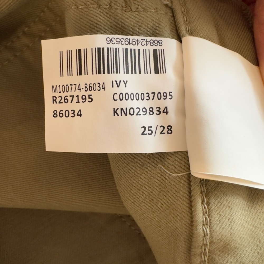 Mavi IVY Mid Rise Slim Cargo Jeans Pants Jogger-Khaki Green-Women Sz 25/28-Small - Picture 14 of 16